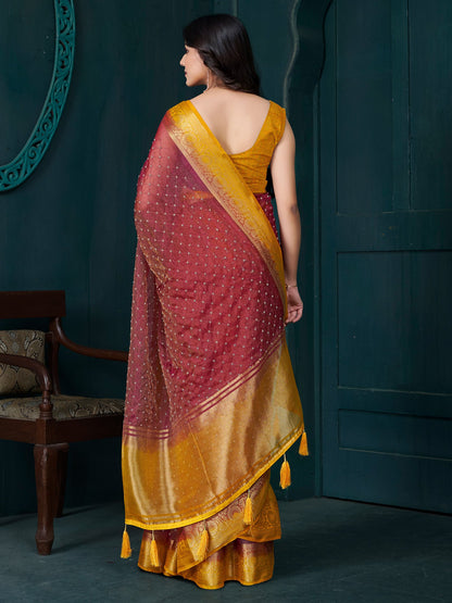 partywear designer saree for festive occasions