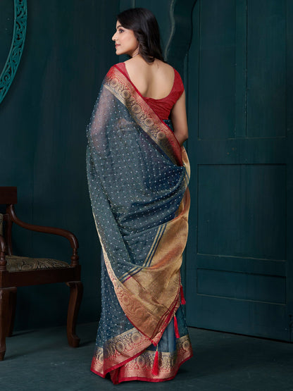 partywear designer saree for festive occasions