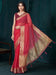 Red Red Party Wear Tissue Woven Saree