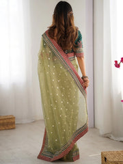 partywear designer saree for festive occasions