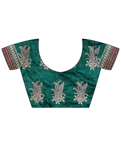 Light Party Wear Organza Embellished Saree