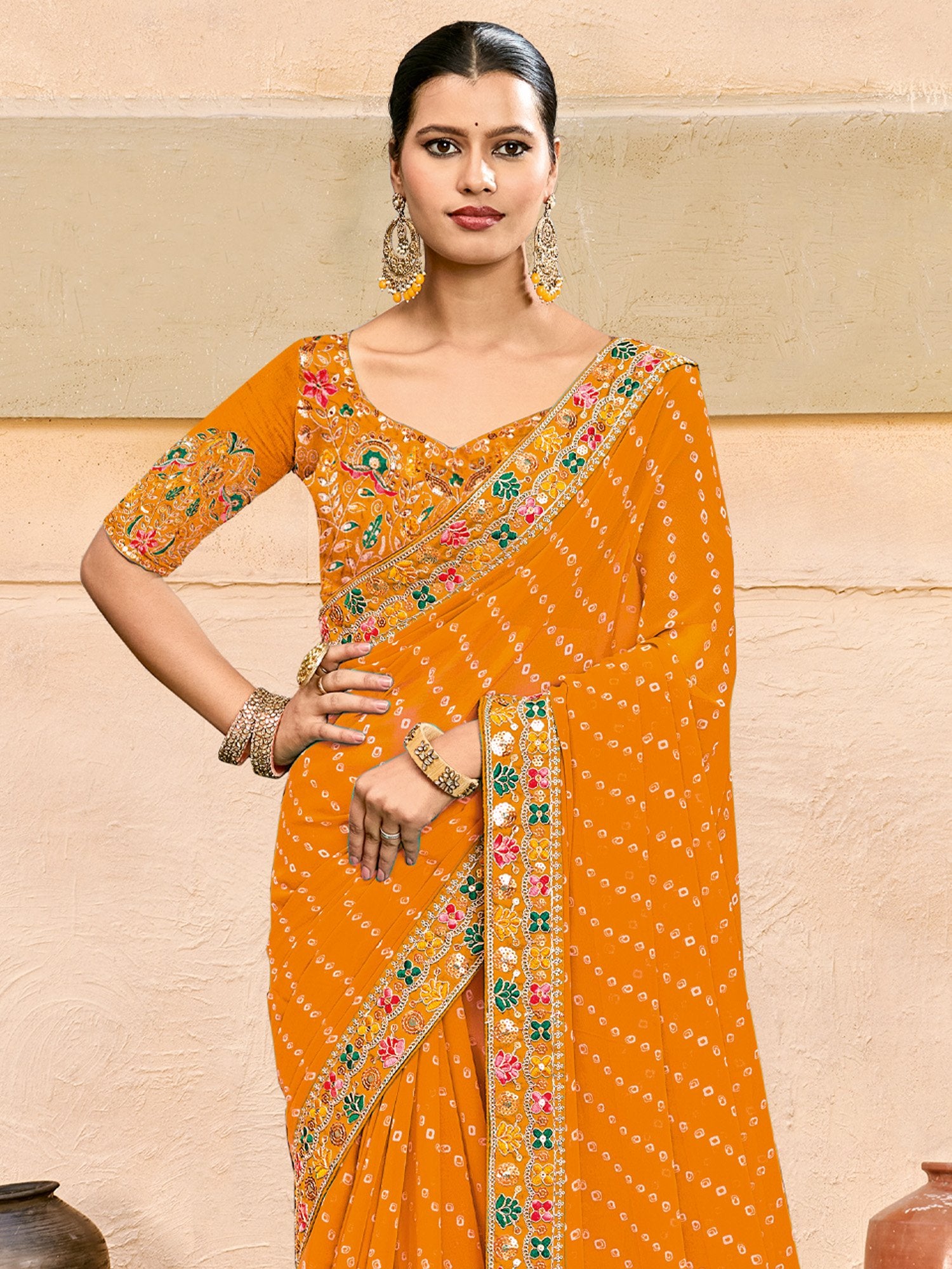 partywear designer saree for festive occasions