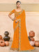 Yellow Mustard Bandhani Pure Georgette Printed Saree