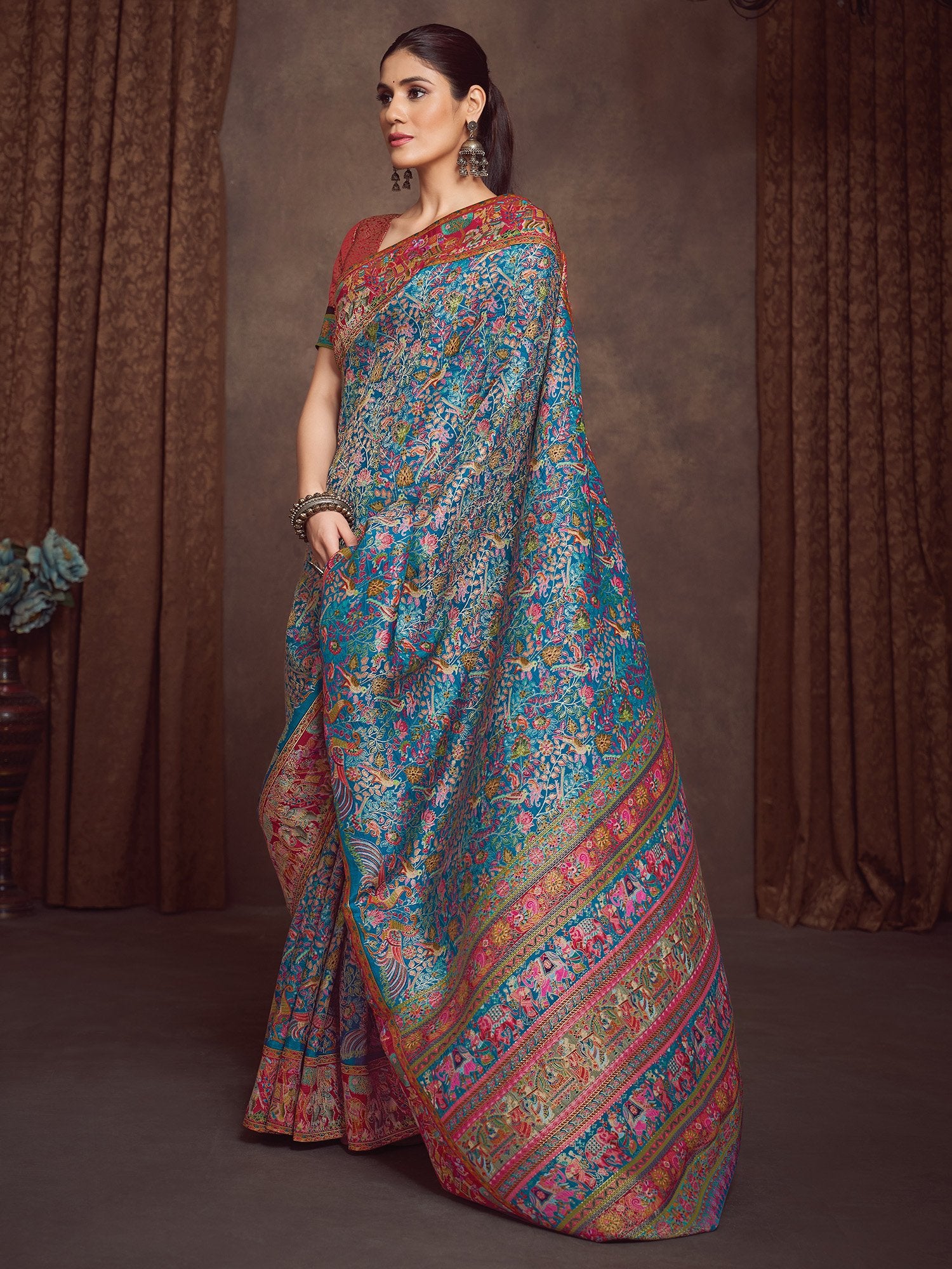 partywear designer saree for festive occasions