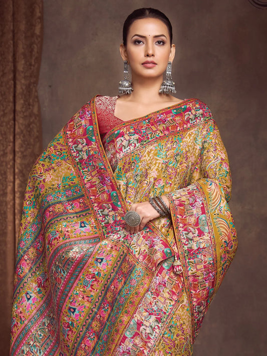 partywear designer saree for festive occasions