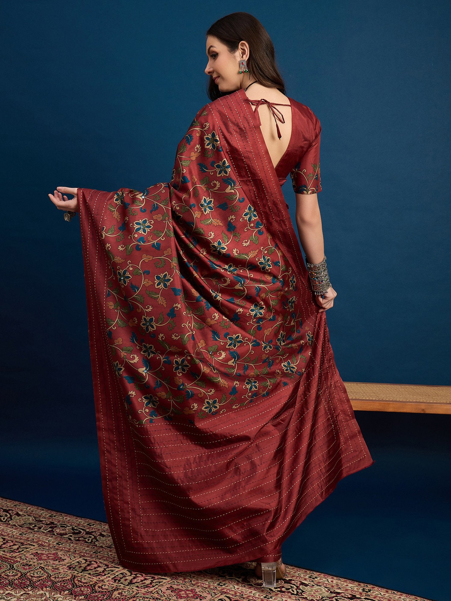 partywear designer saree for festive occasions
