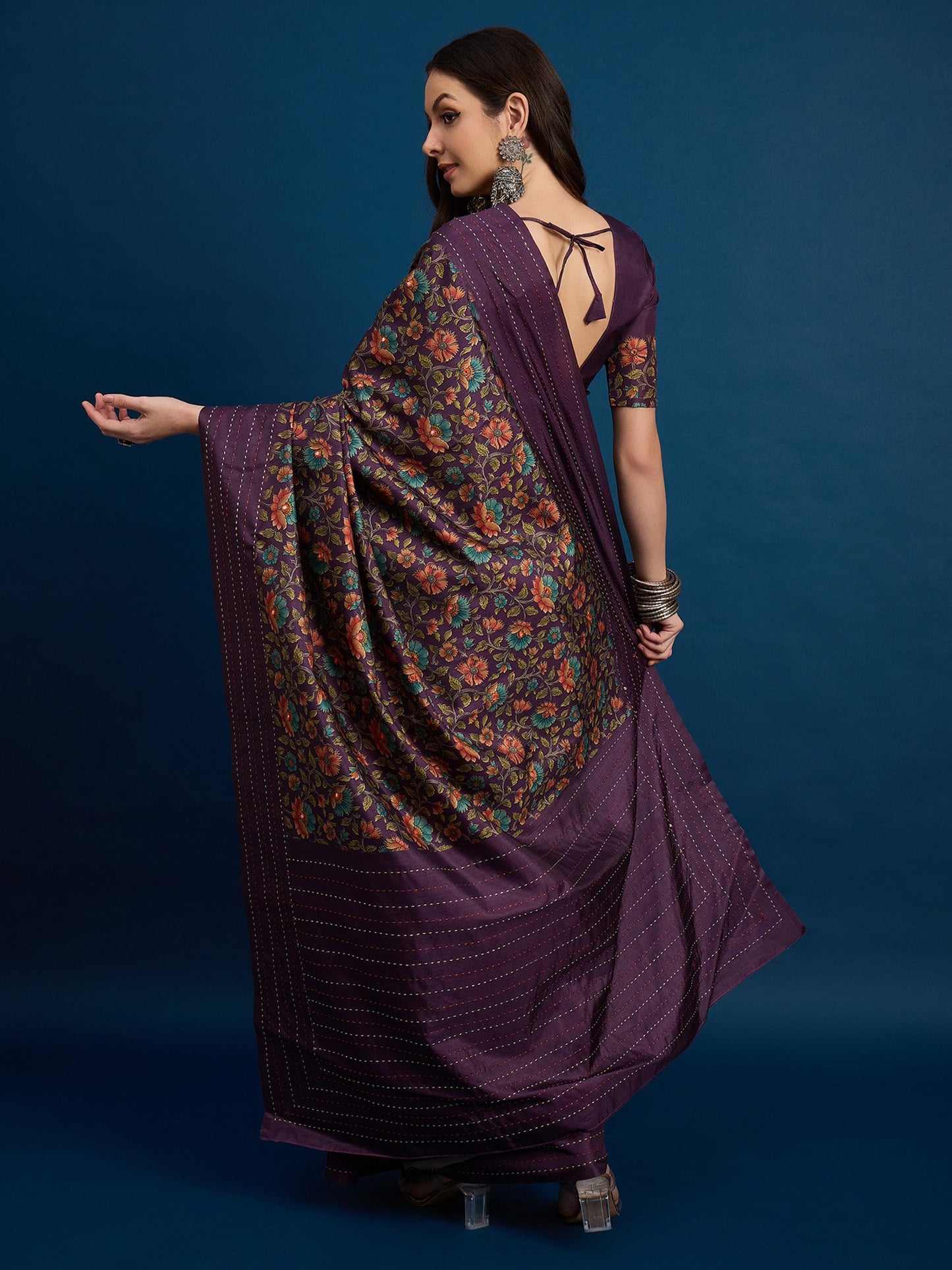 partywear designer saree for festive occasions
