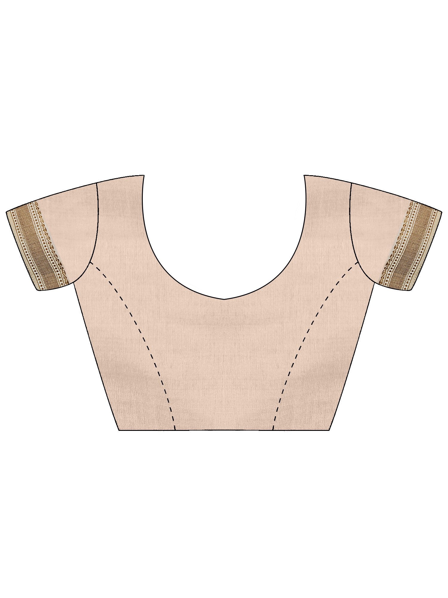 Cream Kasavu Linen Blend Woven Saree