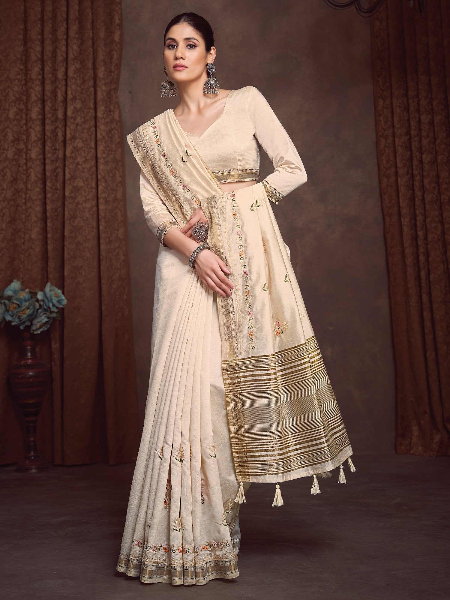 partywear designer saree for festive occasions