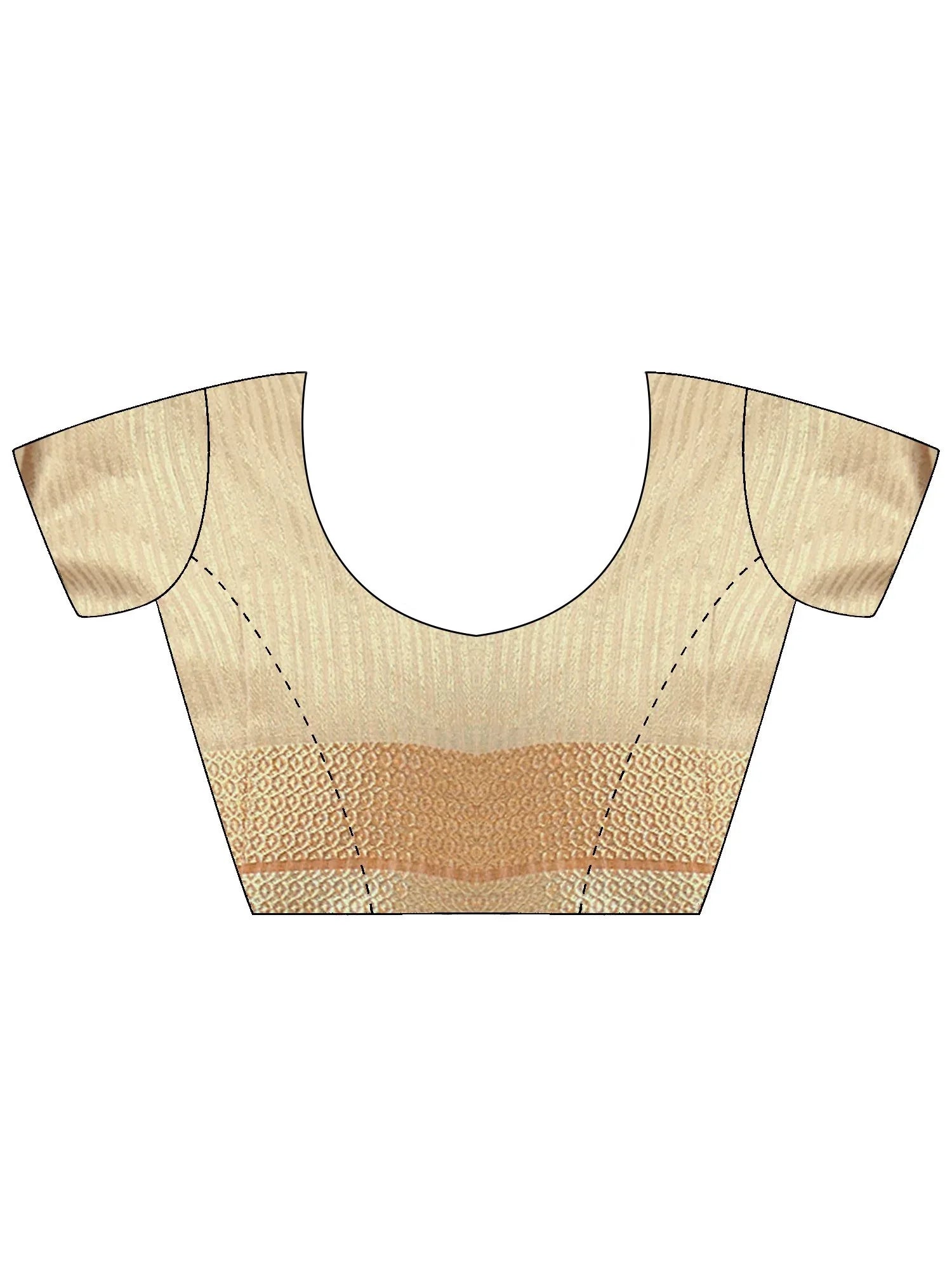 Cream Party Wear Linen Woven Saree