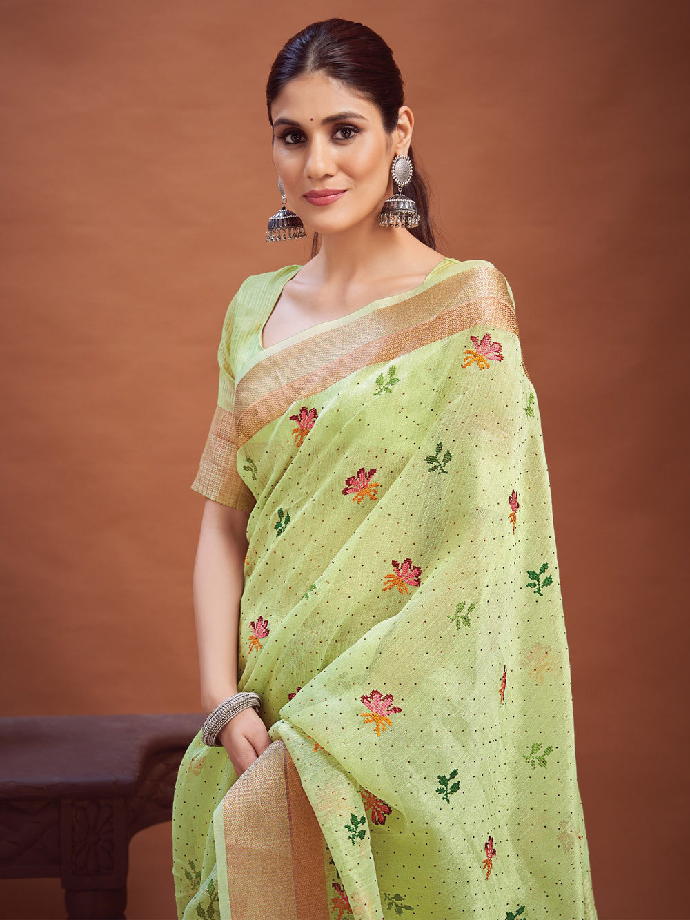 partywear designer saree for festive occasions