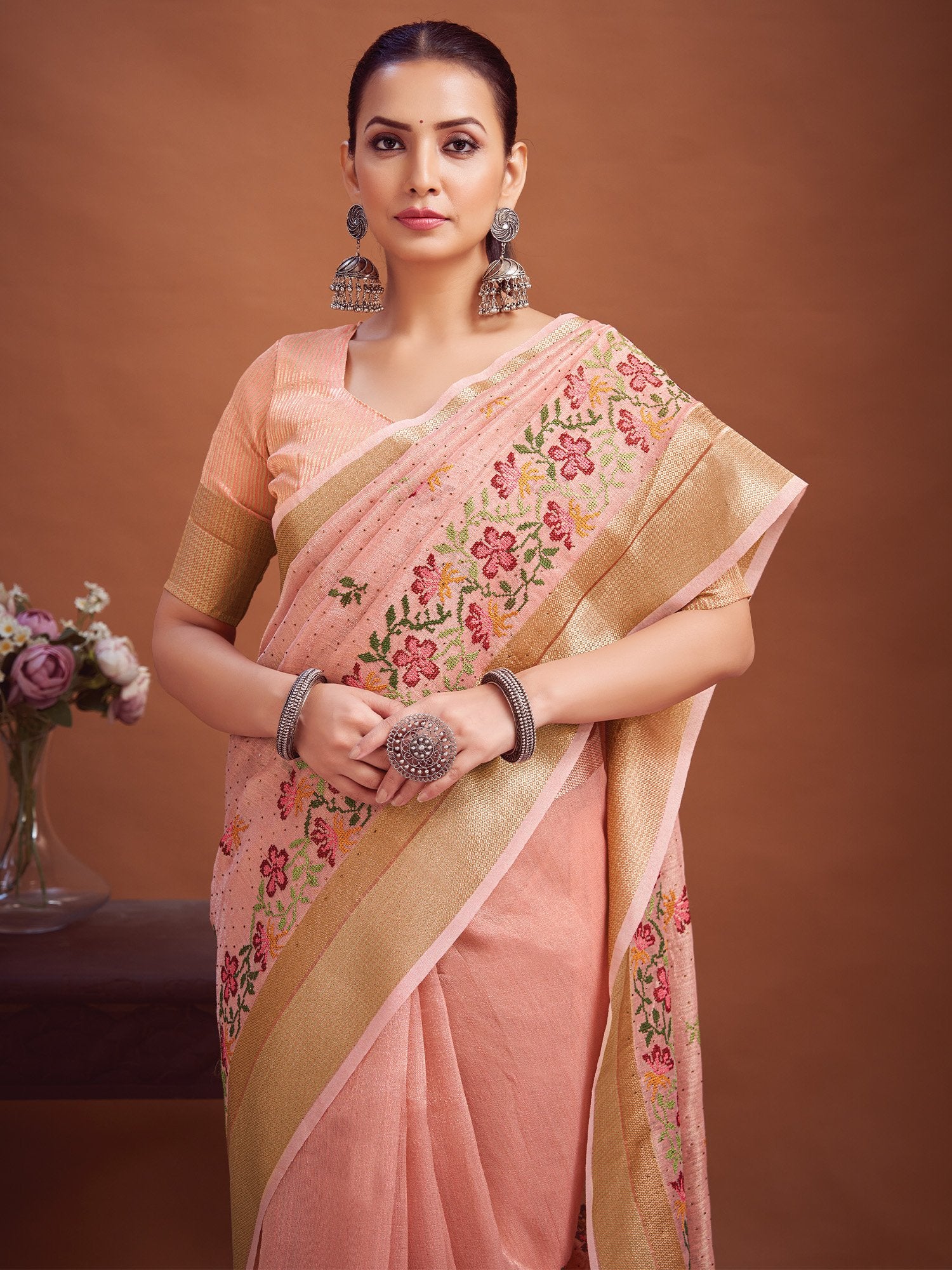partywear designer saree for festive occasions