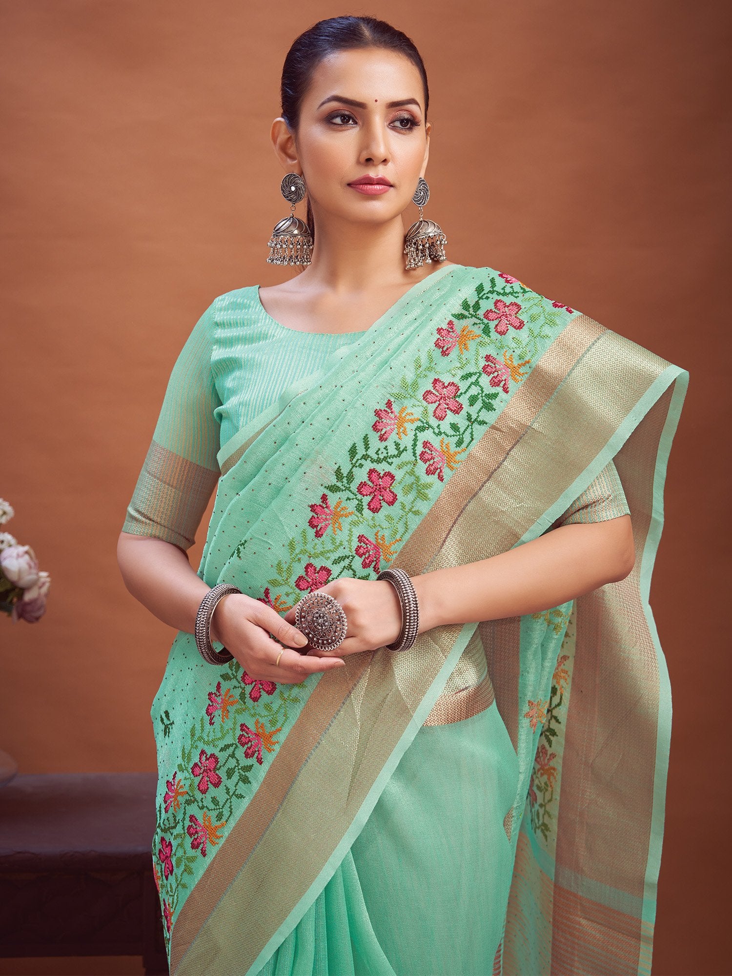partywear designer saree for festive occasions