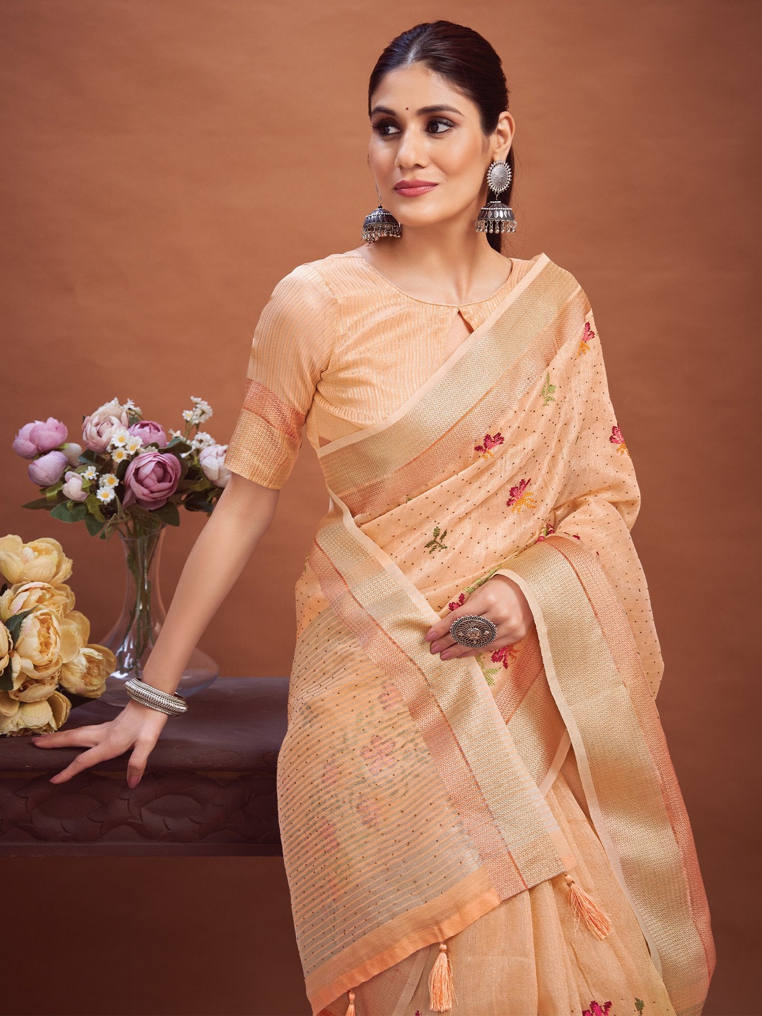 partywear designer saree for festive occasions