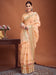 Pink Peach Party Wear Linen Woven Saree