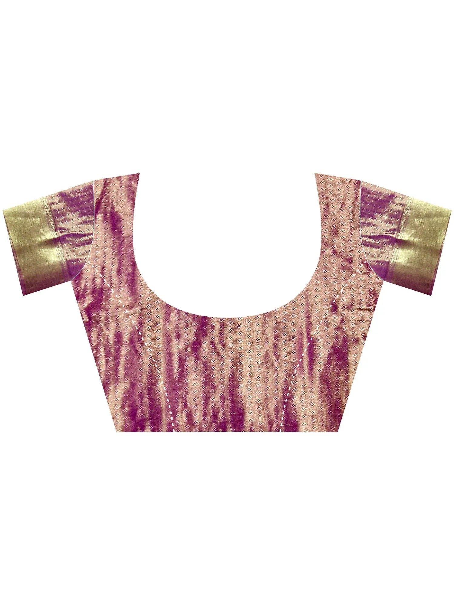 Beige Kanjeevaram Silk Blend Woven Saree