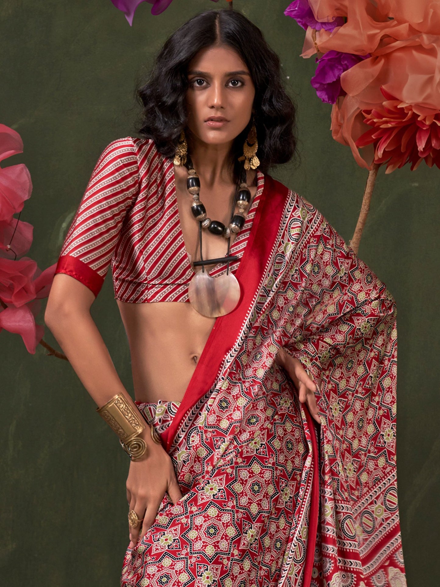 partywear designer saree for festive occasions