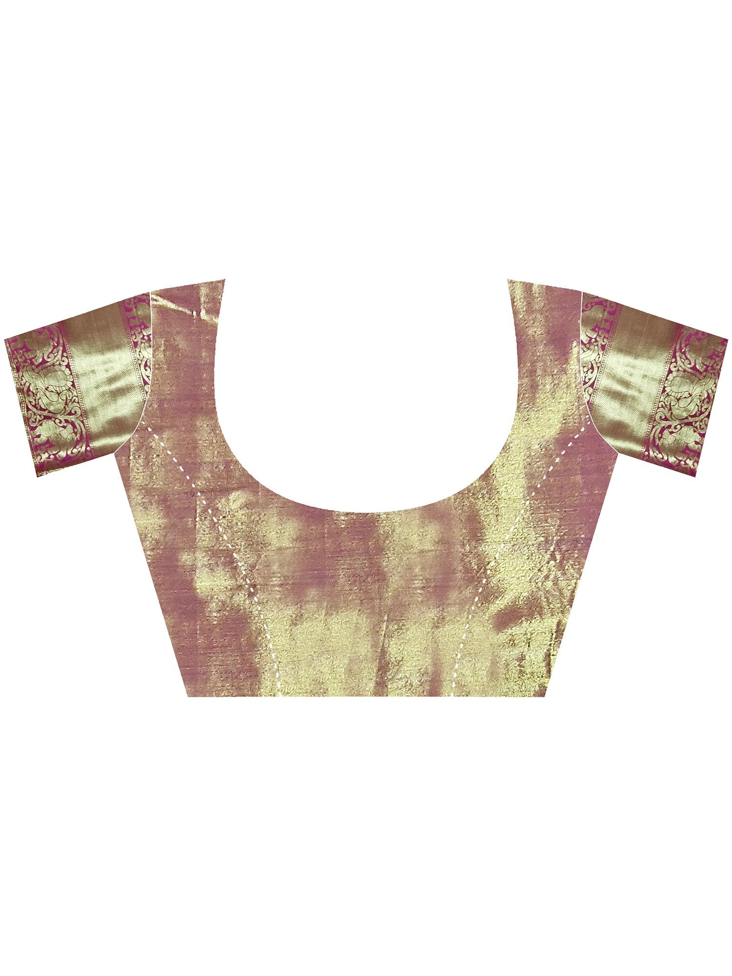 Yellow Kanjeevaram Silk Blend Woven Saree