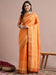 Orange Orange Sungudi Cotton Blend Printed Saree