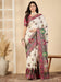 Cream Cream Banarasi Viscose Silk Woven Saree