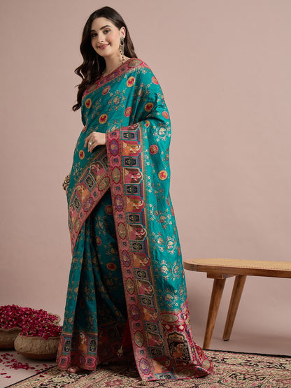 Light Banarasi Viscose Silk Woven Saree