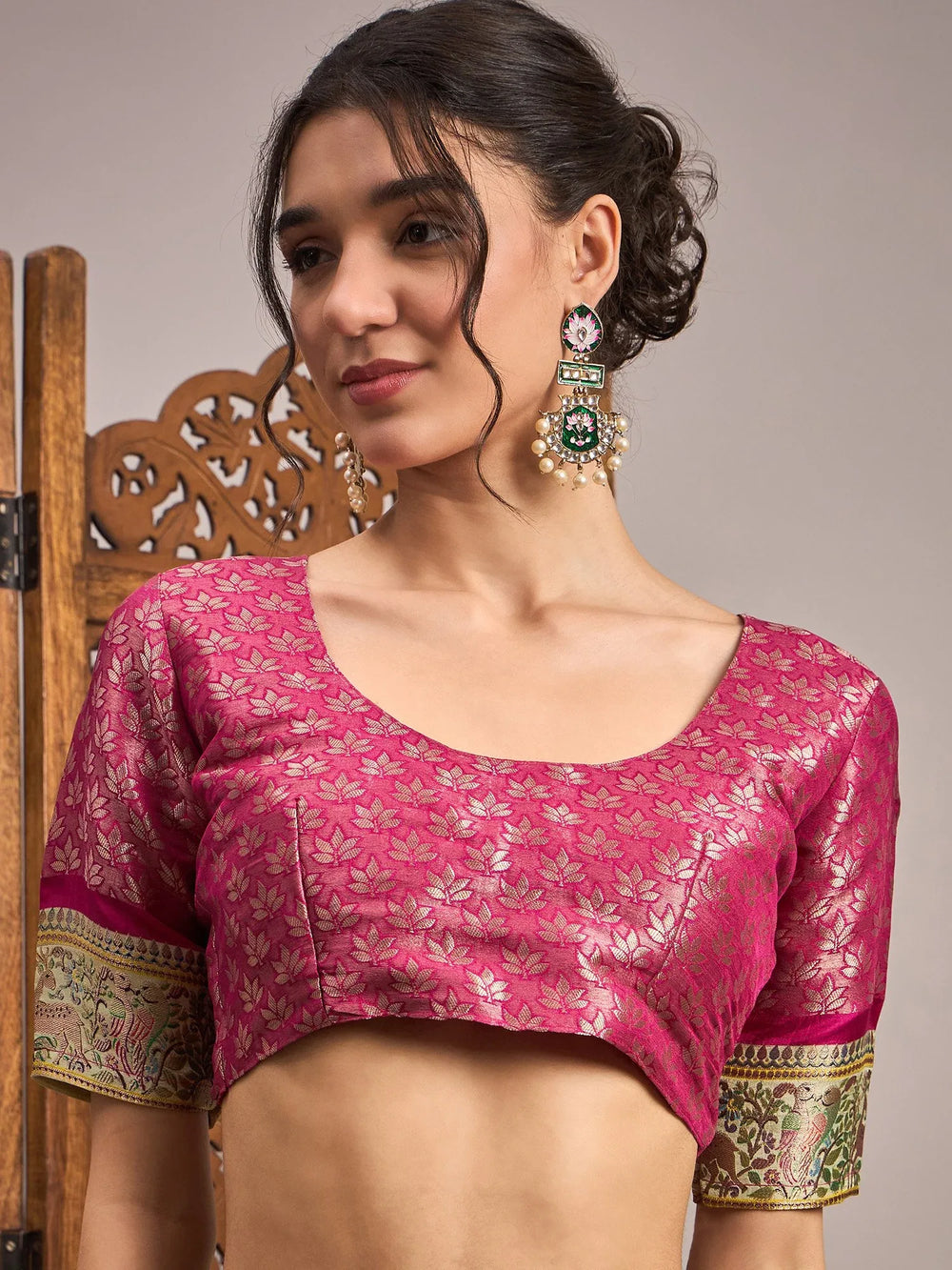 Light Banarasi Viscose Silk Woven Saree - The Dori Store