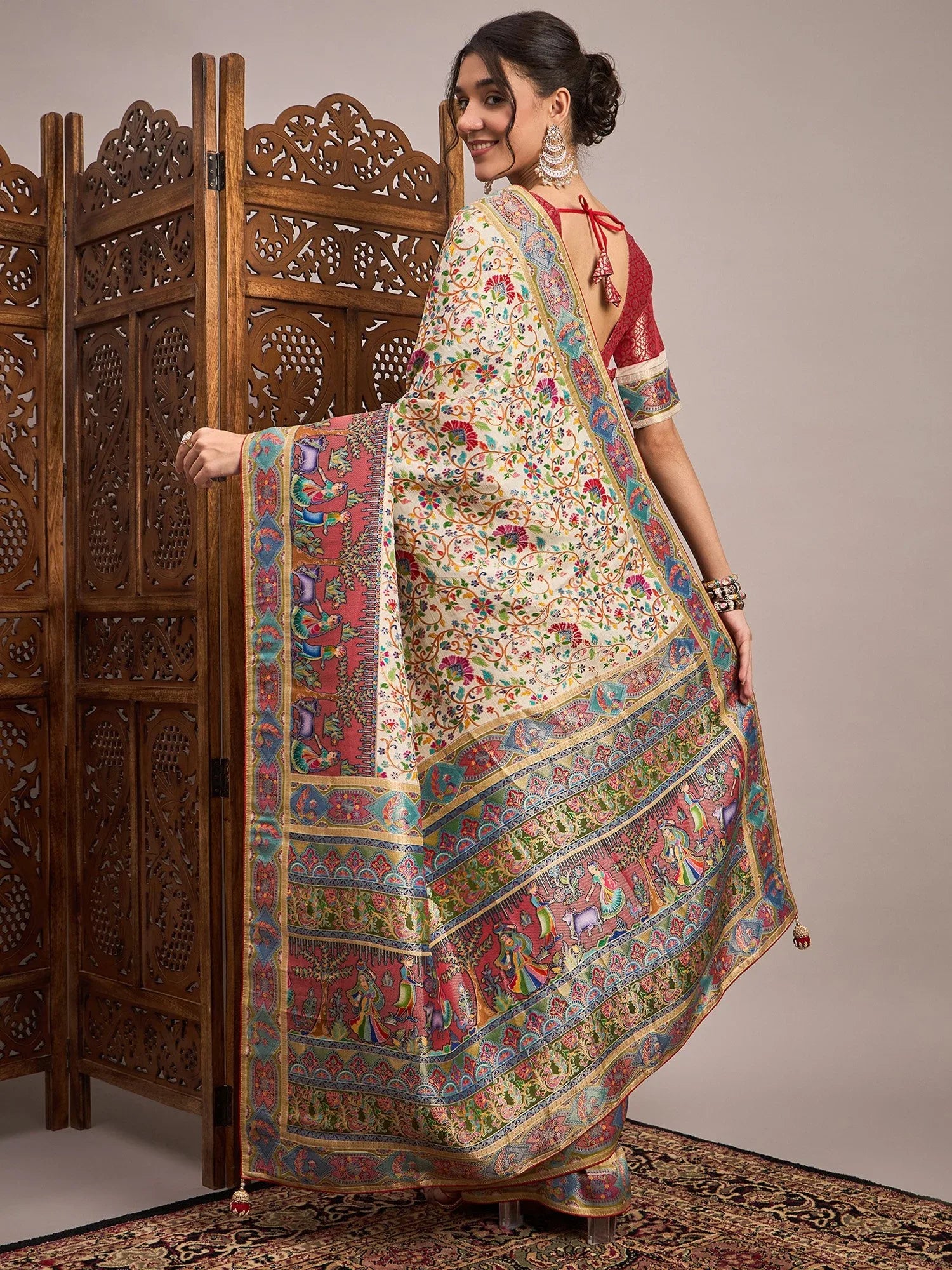 partywear designer saree for festive occasions