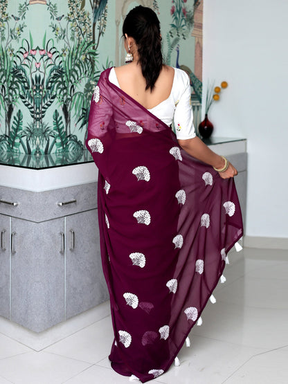 partywear designer saree for festive occasions