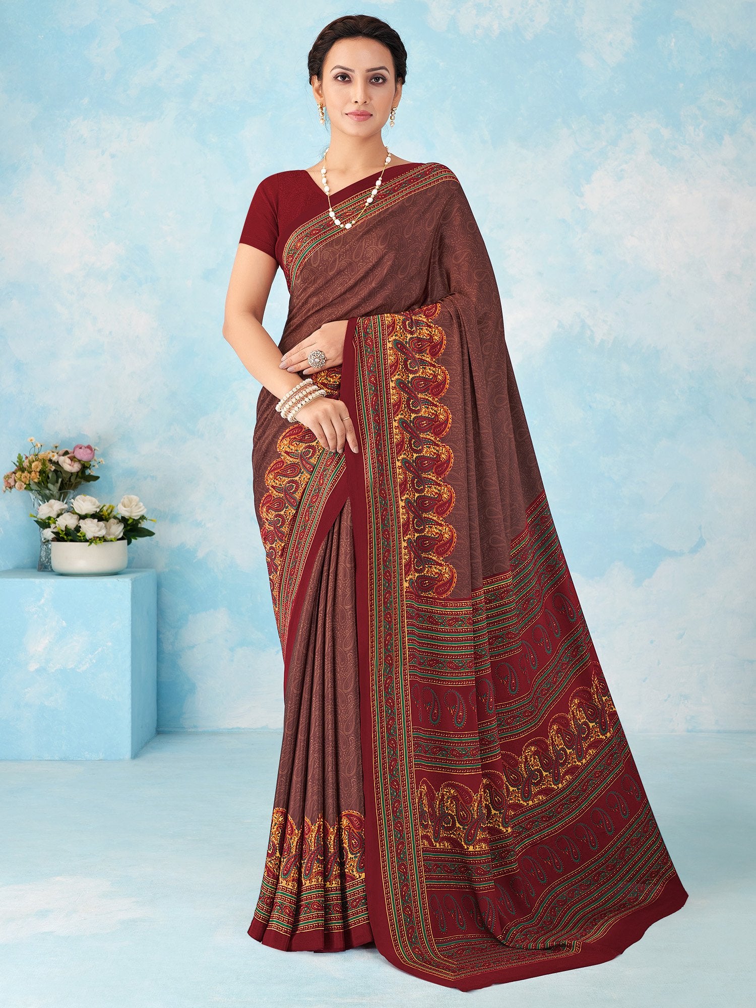 partywear designer saree for festive occasions