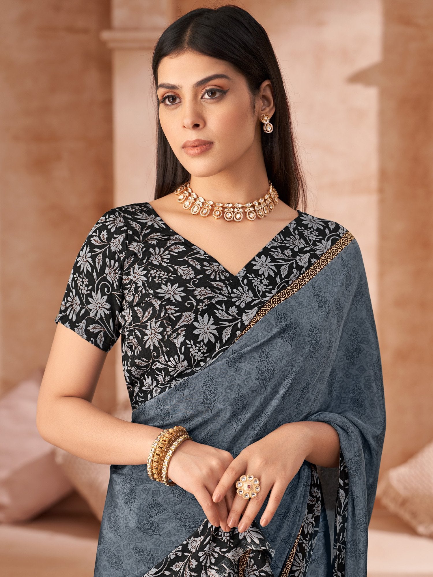 partywear designer saree for festive occasions