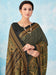 Black Black Bagru Crepe Printed Saree