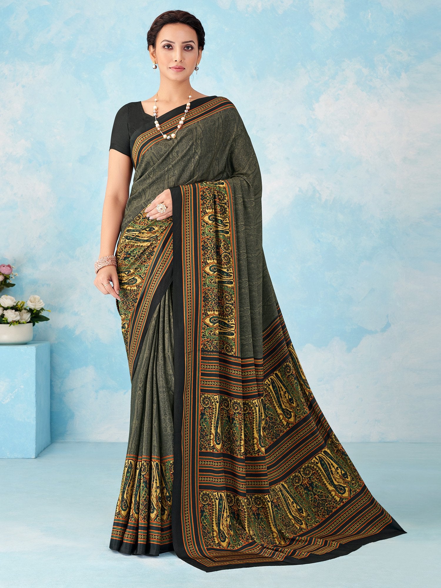 partywear designer saree for festive occasions