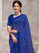 Blue Blue Bandhani Chiffon Printed Saree