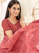 Pink Rose Bagru Georgette Printed Saree