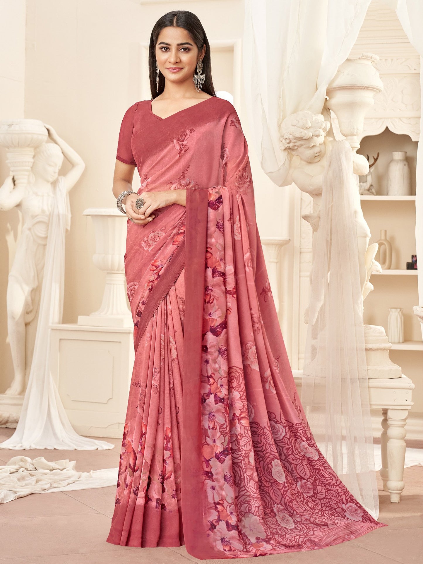 partywear designer saree for festive occasions