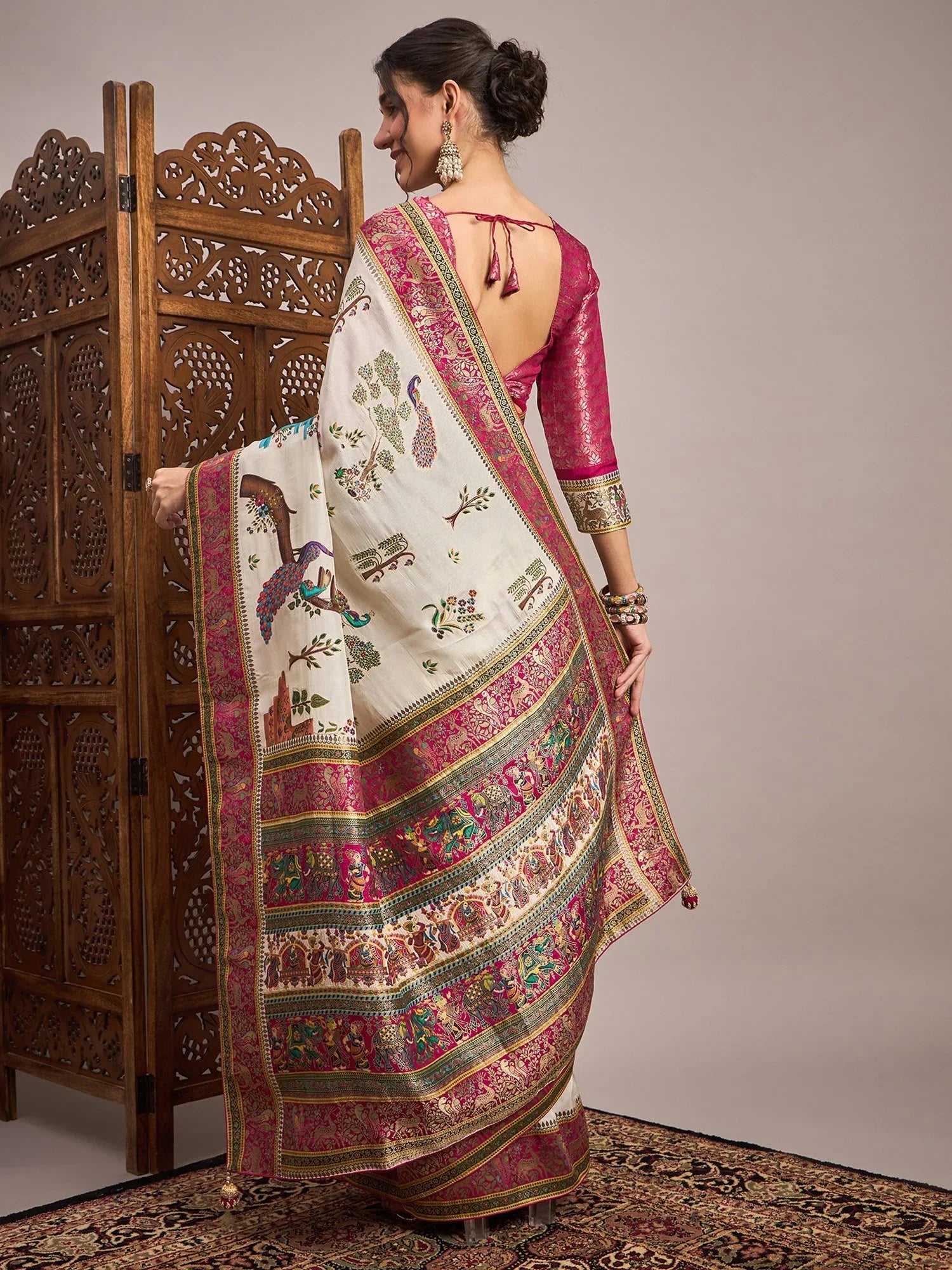 partywear designer saree for festive occasions