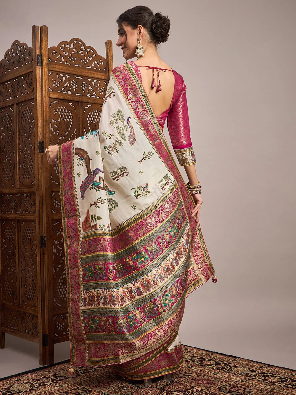 partywear designer saree for festive occasions