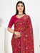 Pink Pink Party Wear Chiffon Printed Saree
