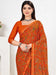 Orange Orange Party Wear Chiffon Printed Saree