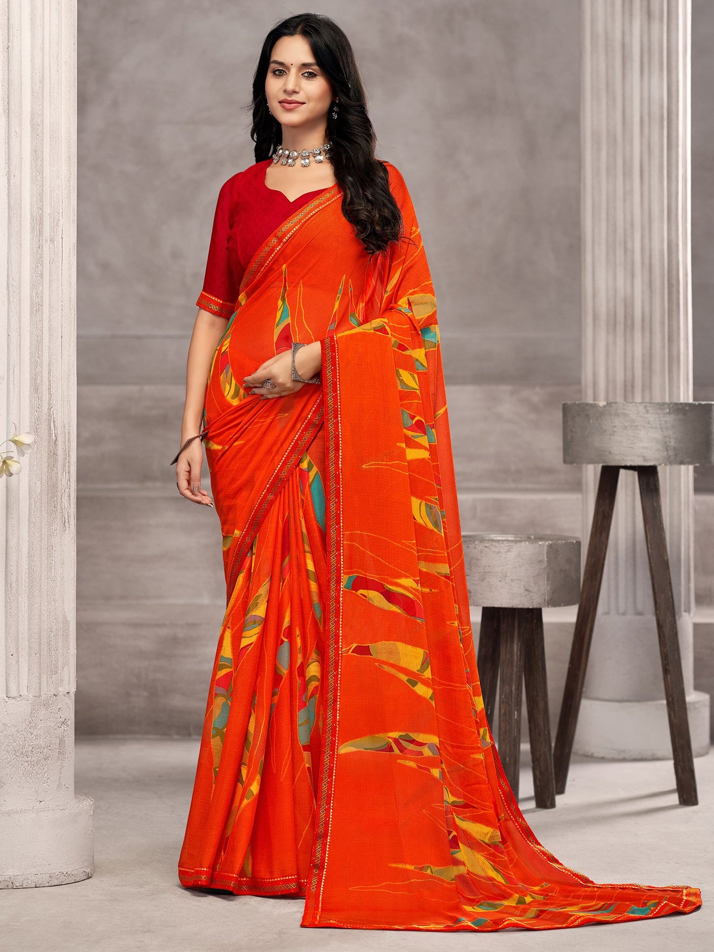 partywear designer saree for festive occasions
