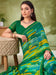 Green Green Party Wear Chiffon Printed Saree