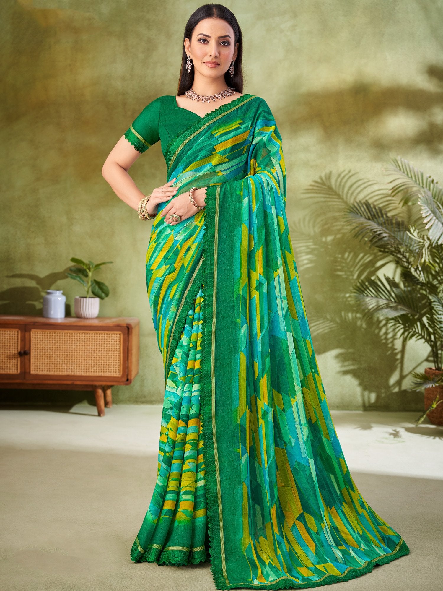 partywear designer saree for festive occasions