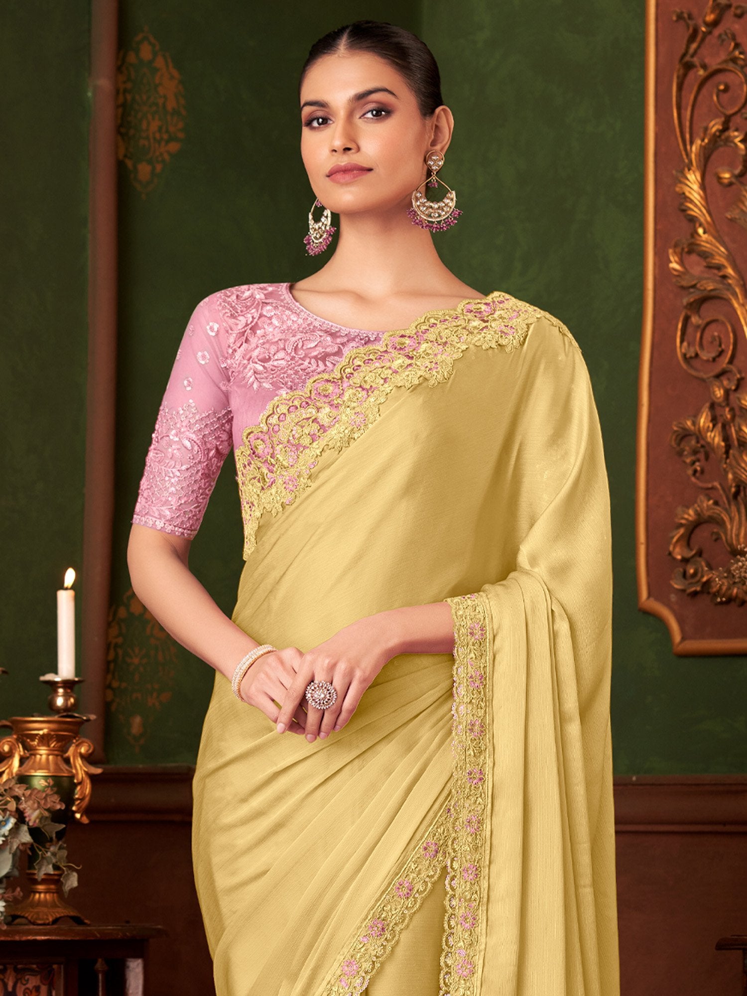 partywear designer saree for festive occasions
