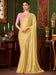 Yellow Yellow Party Wear Chiffon Embellished Saree