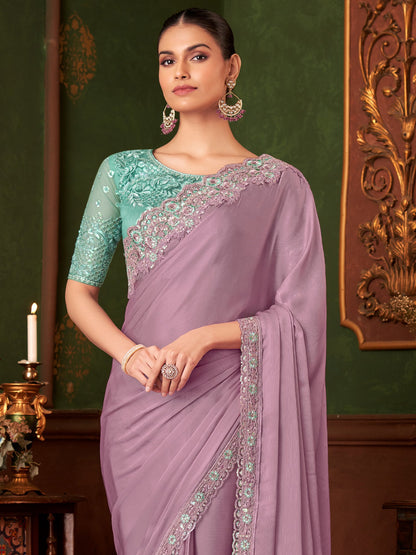 partywear designer saree for festive occasions