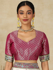 Off White Patola Viscose Silk Woven Saree