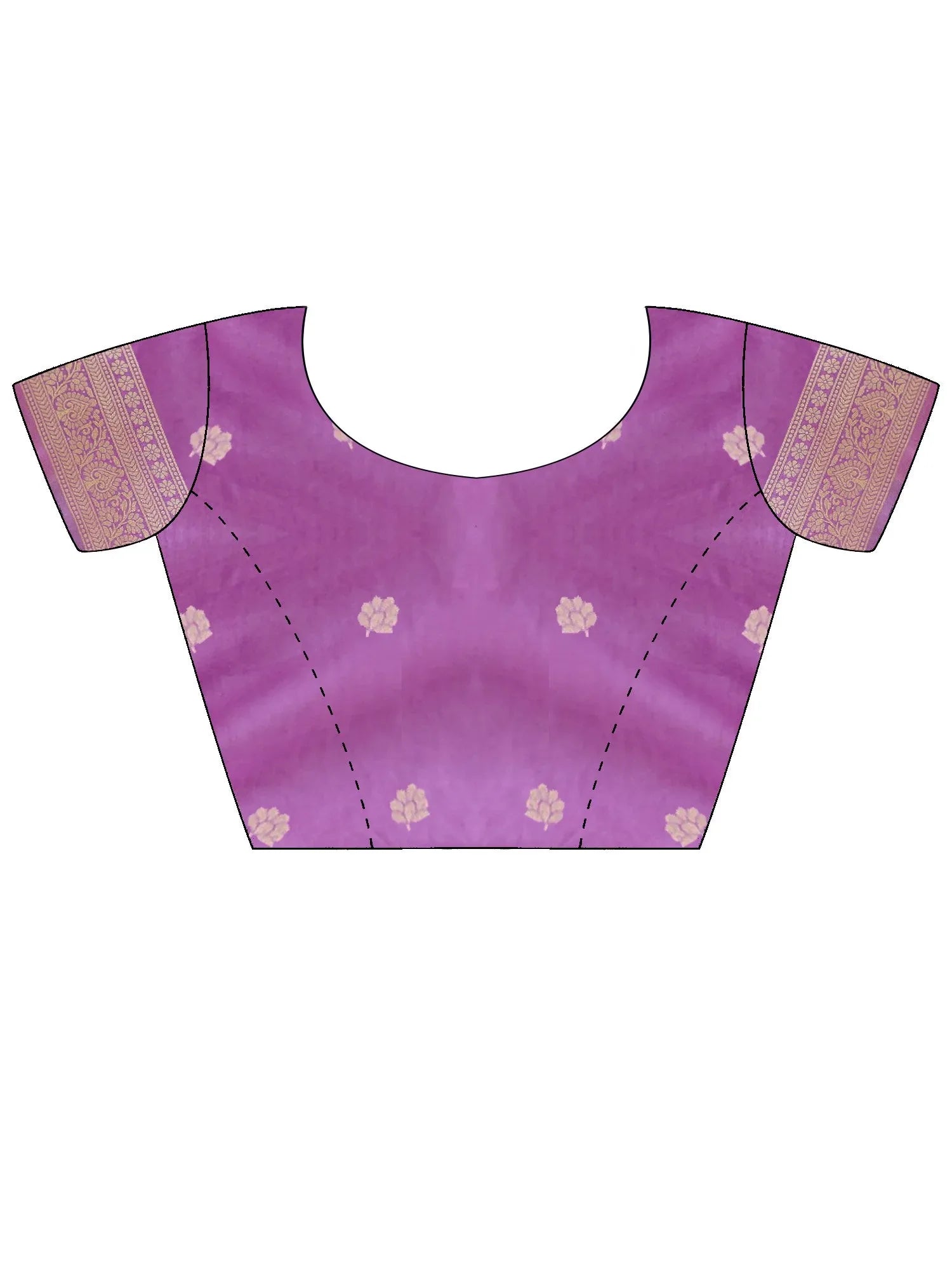 Lavendar Kanjeevaram Dola Silk Woven Saree - The Dori Store