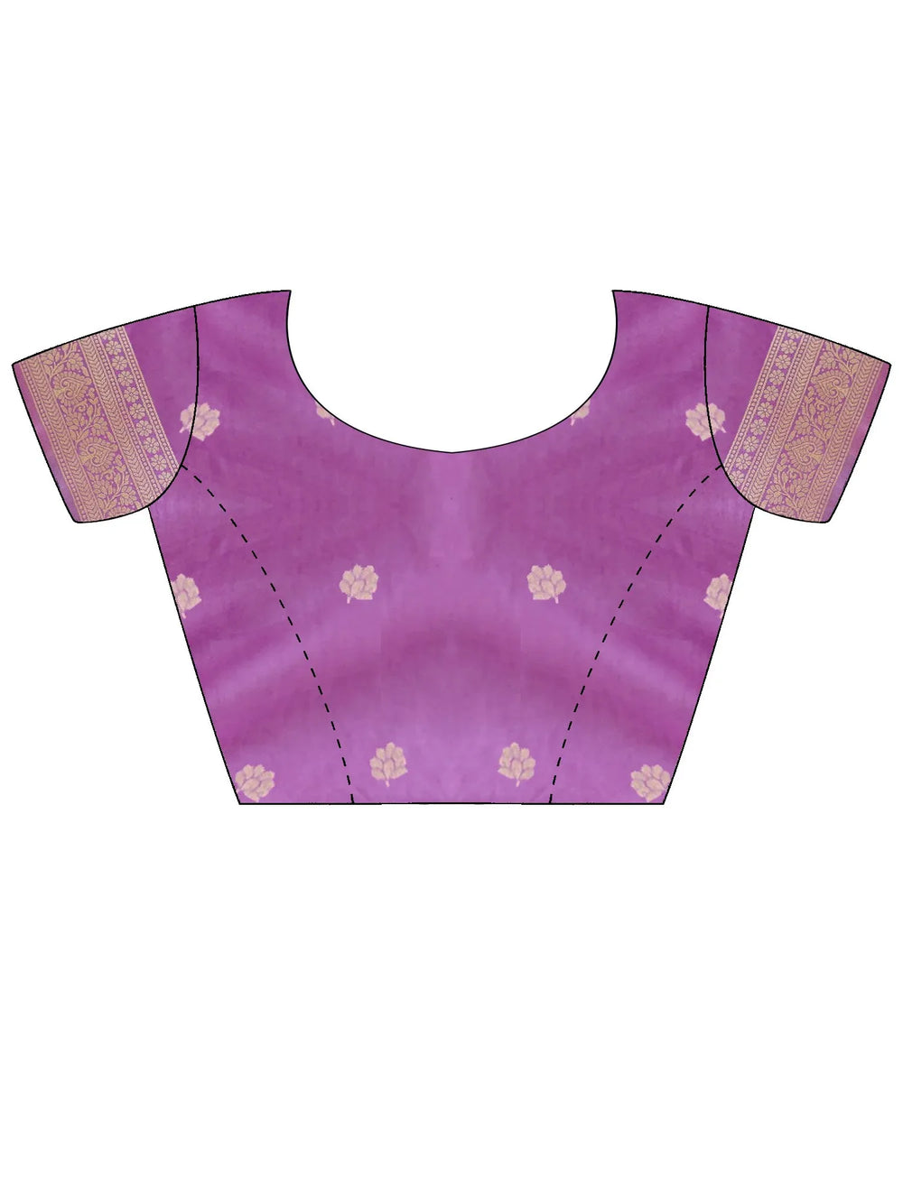 Lavendar Kanjeevaram Dola Silk Woven Saree - The Dori Store