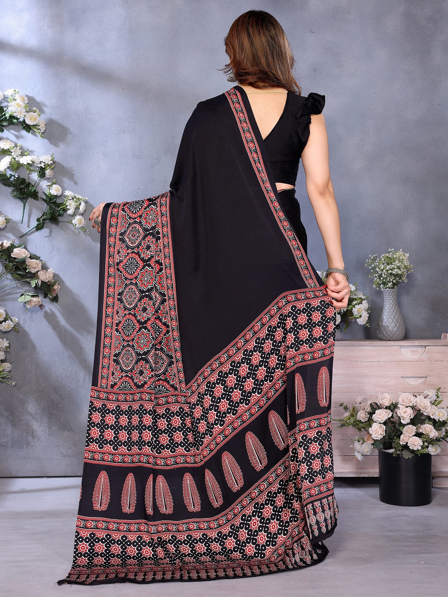 partywear designer saree for festive occasions