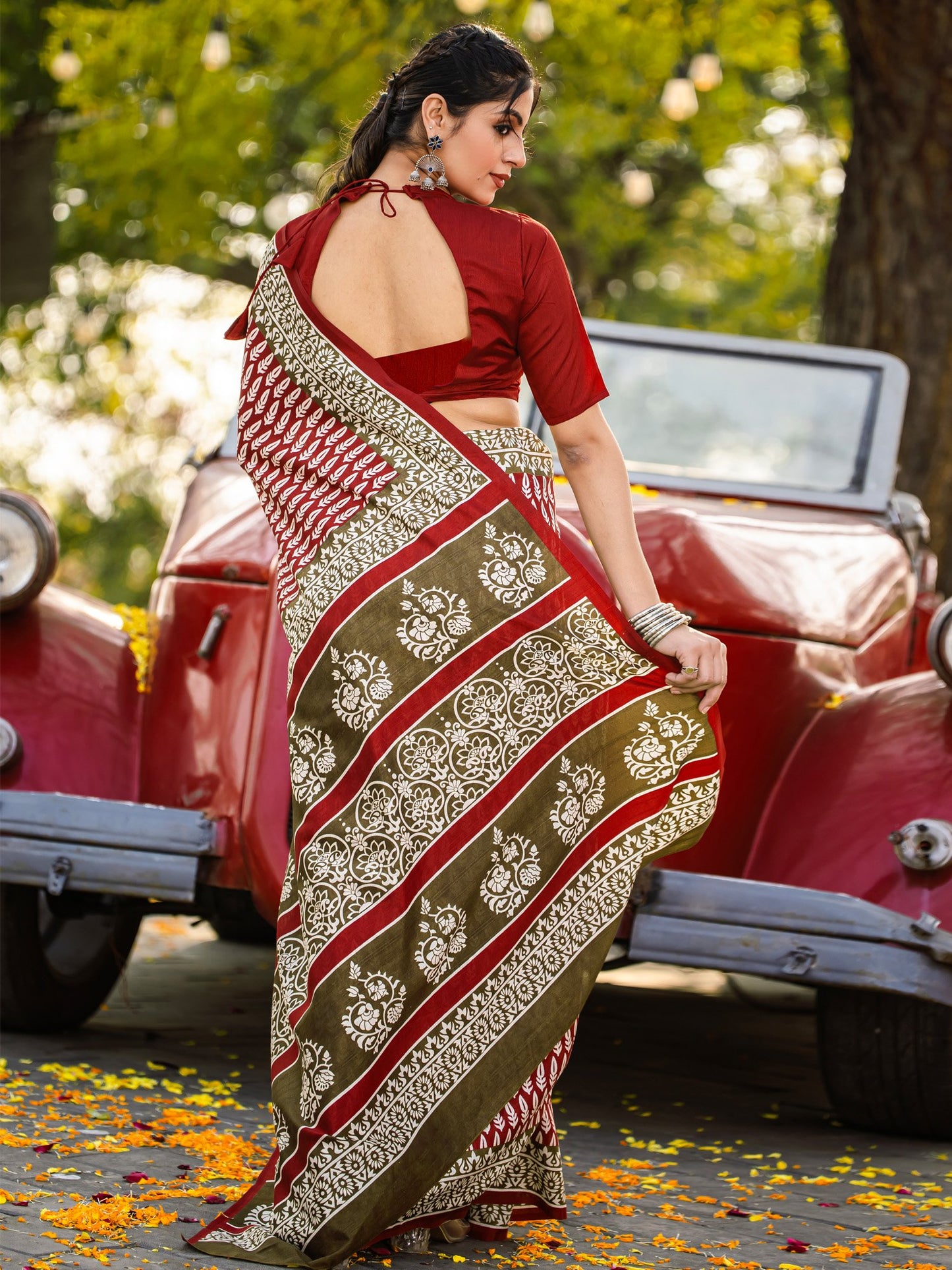 partywear designer saree for festive occasions